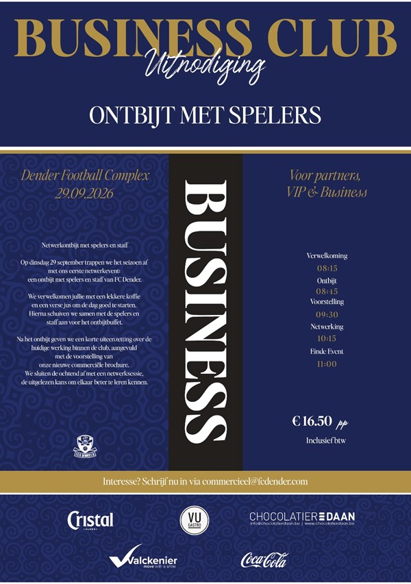 FCD Business Club: Ontbijt met spelers & staff