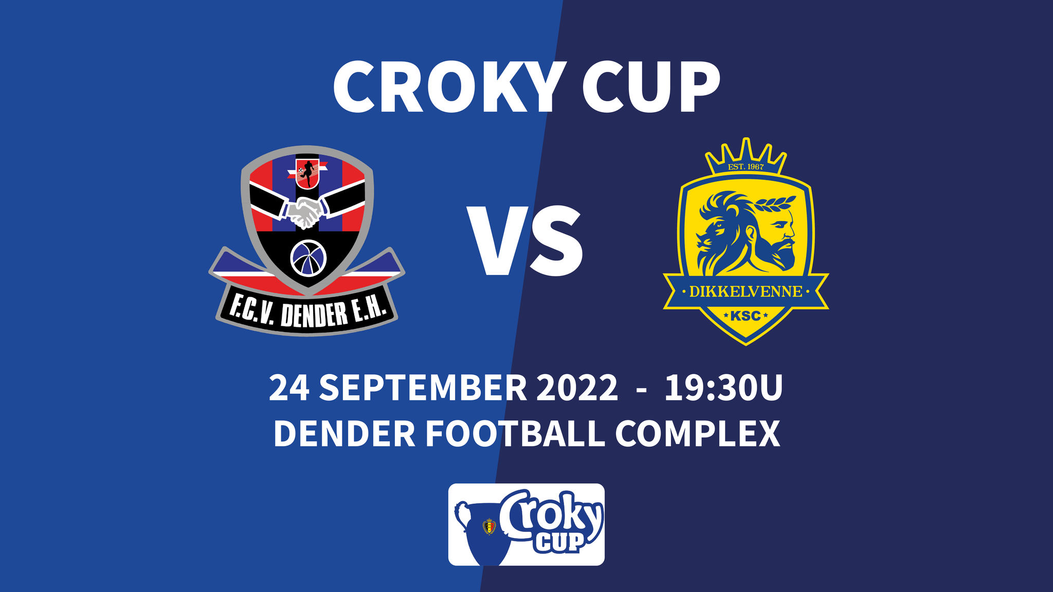 Croky Cup: FC Dender - KSC Dikkelvenne.