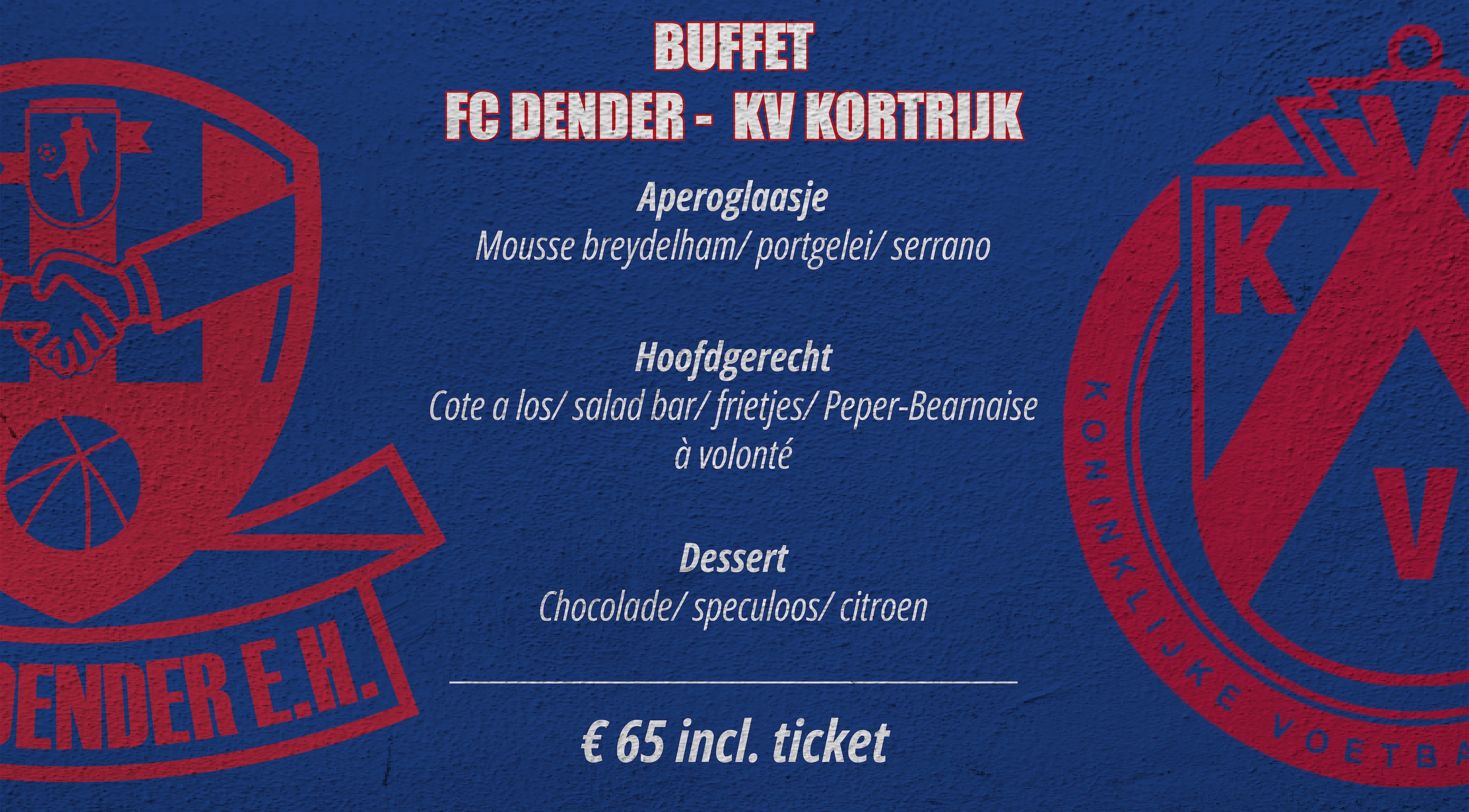 Wil je genieten van het VIP buffet? Reserveer dan hier uw ticket + diner.