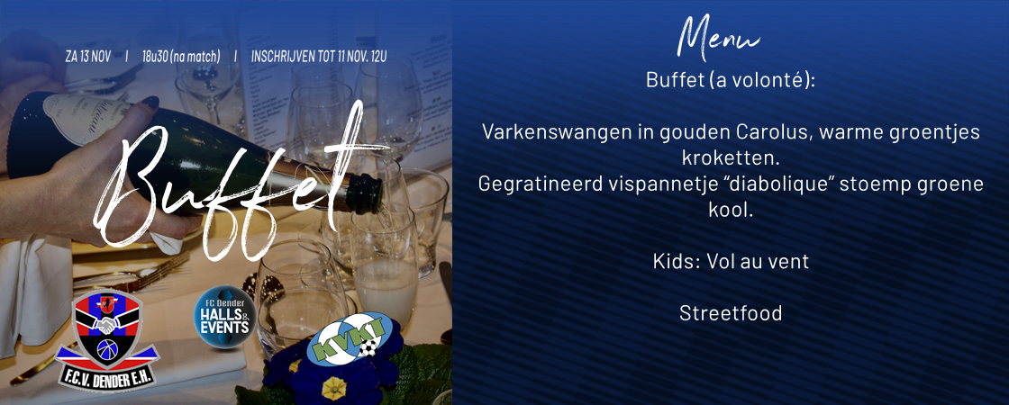 FC Dender - KVK Tienen, sportief én culinair genot: de perfecte combinatie!