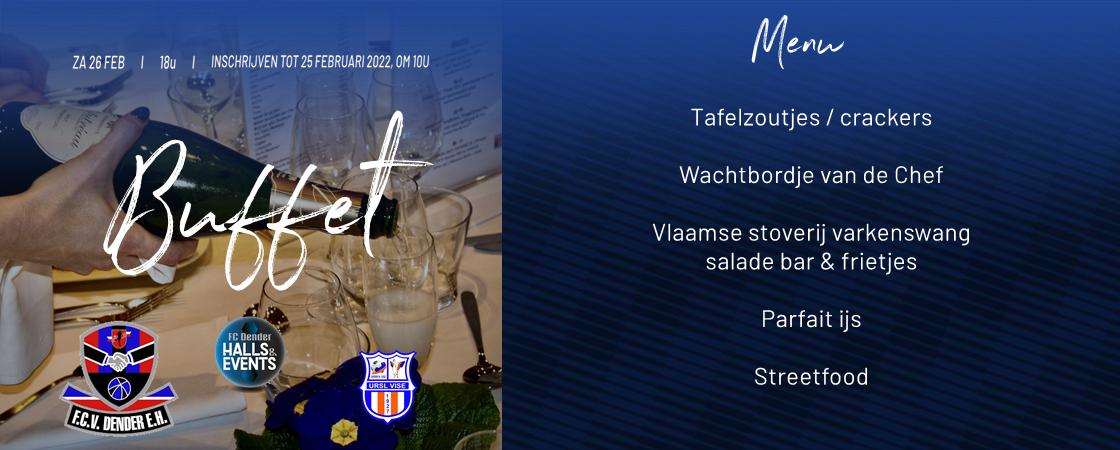 Schrijf je nog snel in voor ons buffet, FC Dender - URSL Visé!