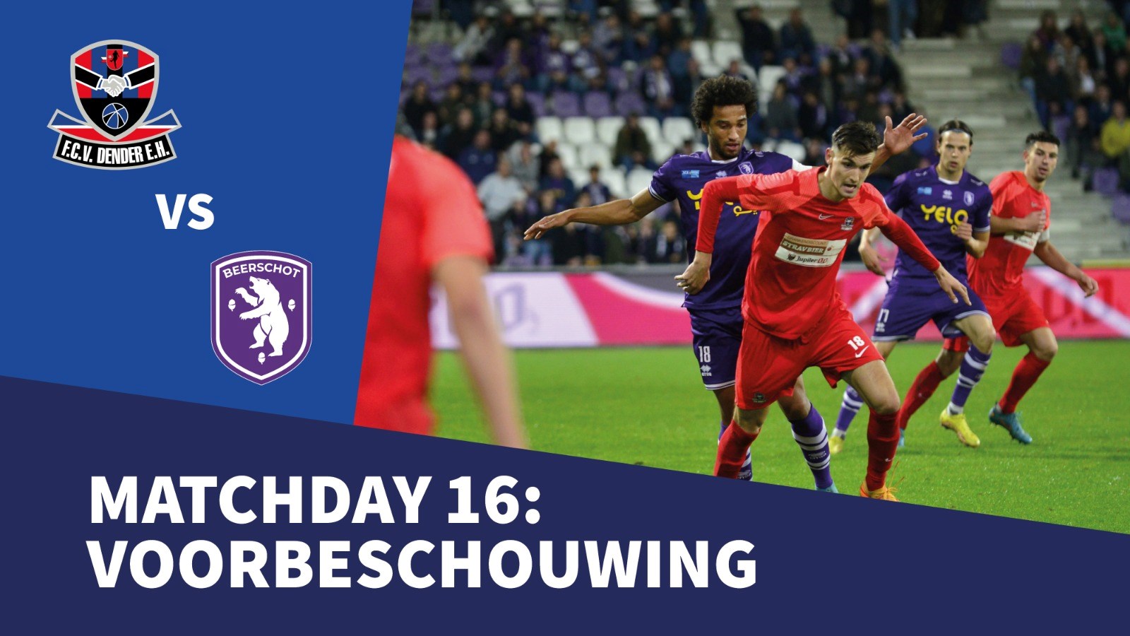Voorbeschouwing FC Dender - Beerschot. Zondag 4 december 2022, 13u30.