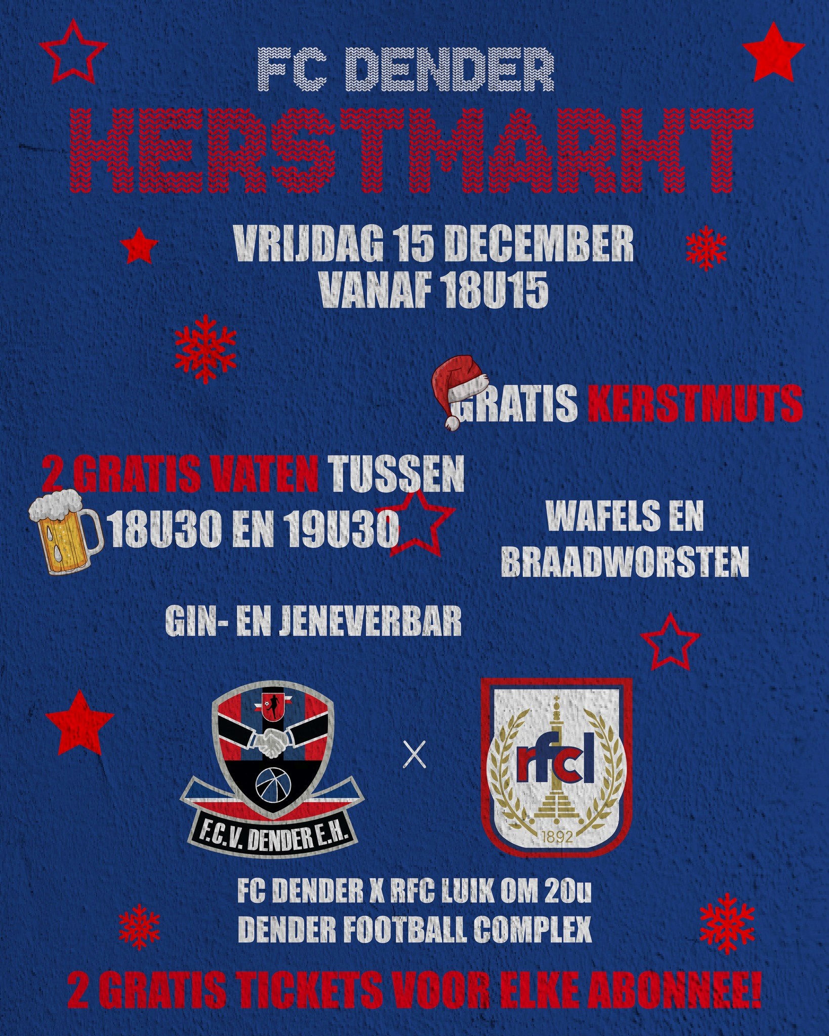FC Dender - FC Luik, vrijdag 15 december 2023. Kersthappening