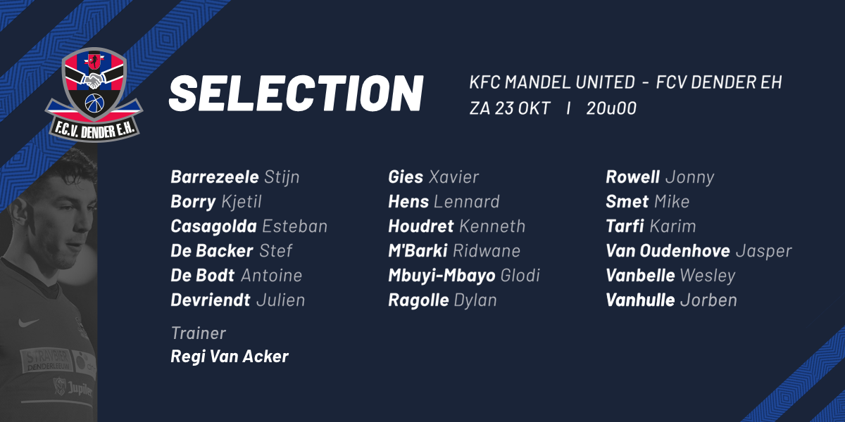 Selectie Mandel United - FC D, 23 oktober 2021.