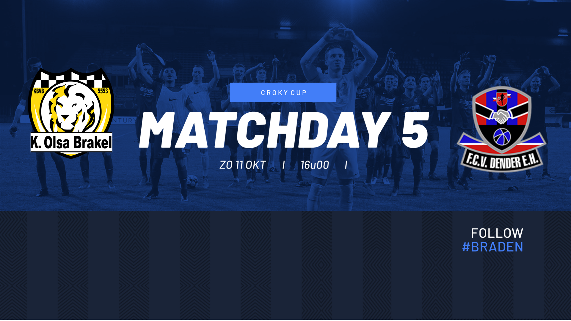 Voorbeschouwing OLSA Brakel - FC Dender, Croky Cup. UITVERKOCHT !